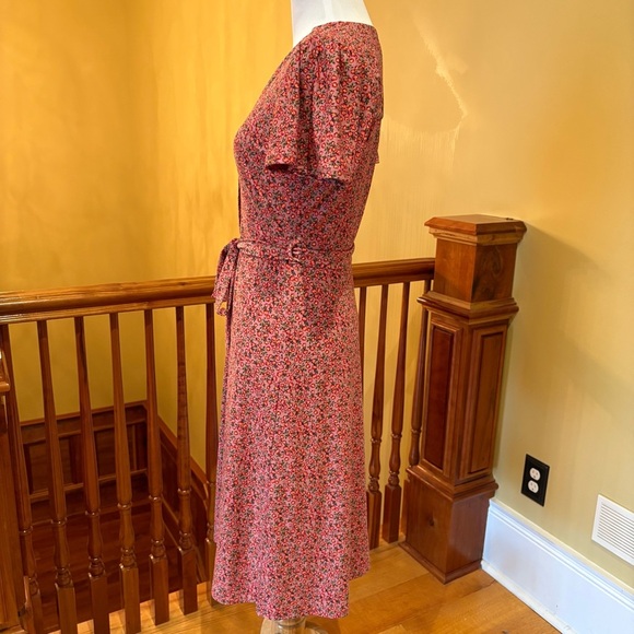 Feminine Floral Button Demure Dress Wmn’s S - Picture 5 of 12